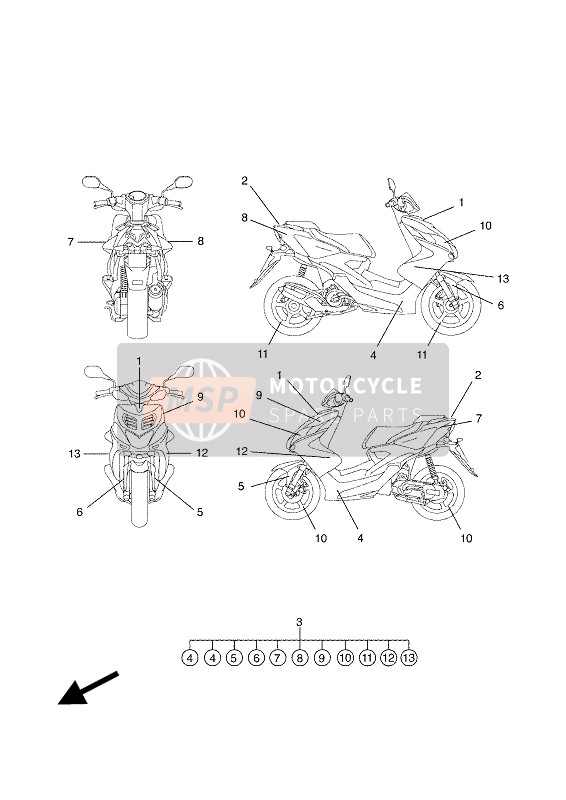 1GBF51G11000, Graphic 1, Yamaha, 0